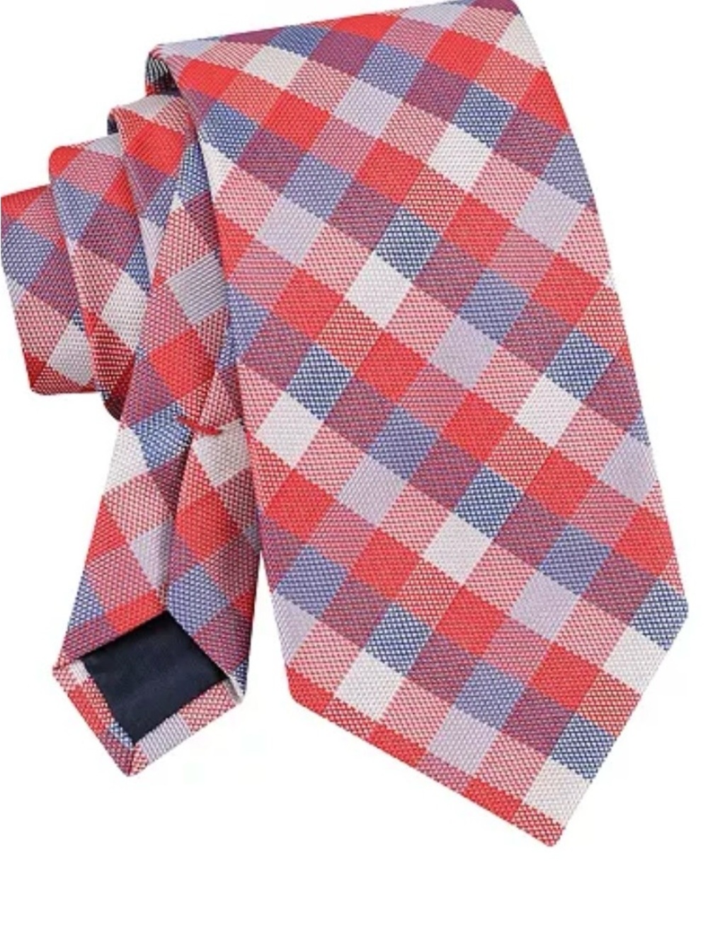 Tommy Hilfiger Red, Blue and White Check Tie